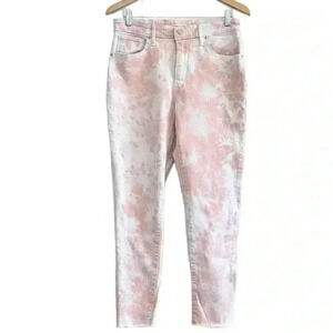 🌈 6/$60 Levi’s 721 High Rise, White, Pink, Tie Dye, Skinny Ankle Jeans, 31